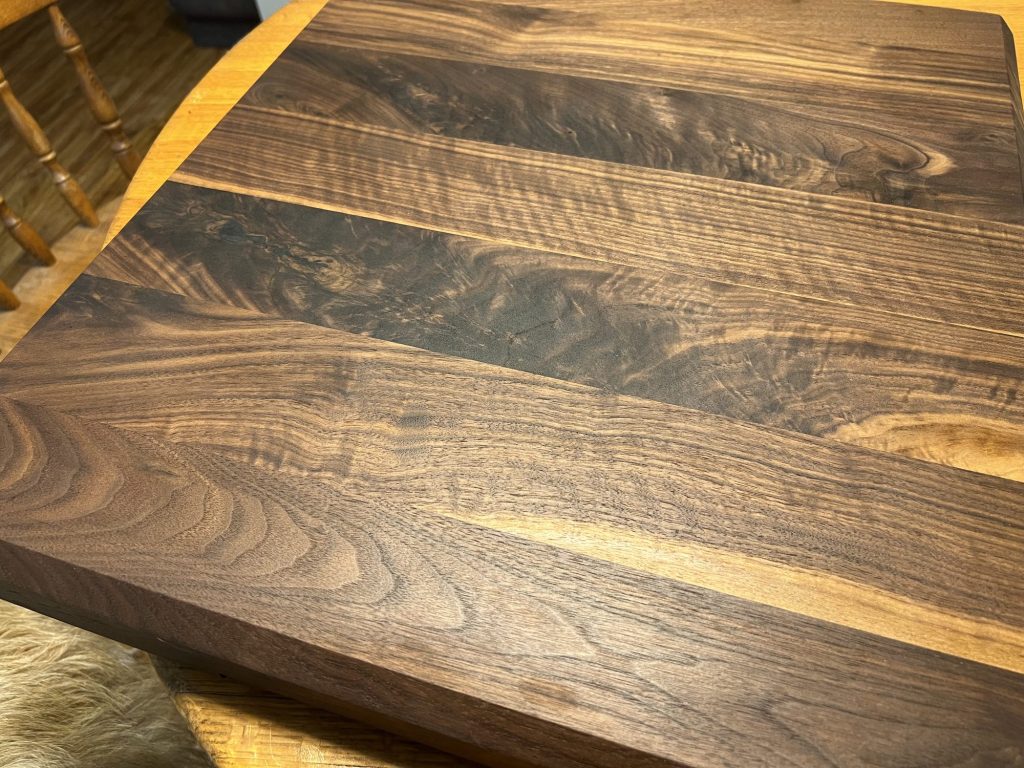 Figured walnut cutting board