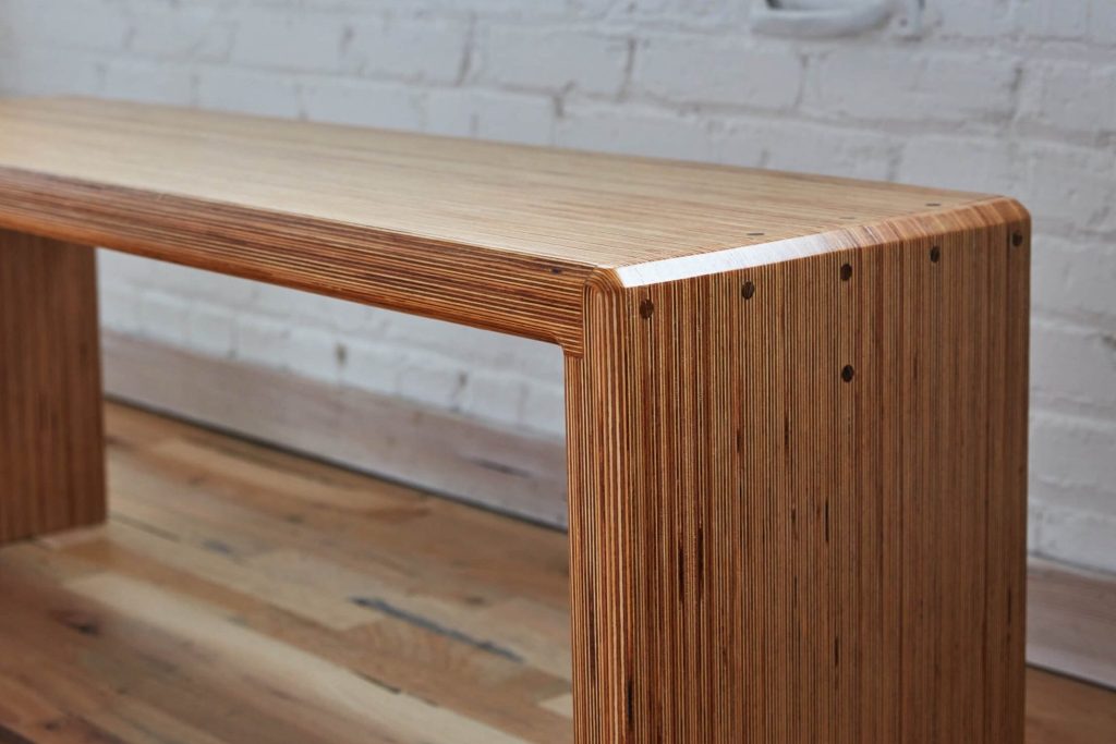 Waterfall-edge side table