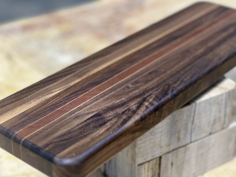 Long Walnut Padauk Stripe Board by Texas Wood Goods